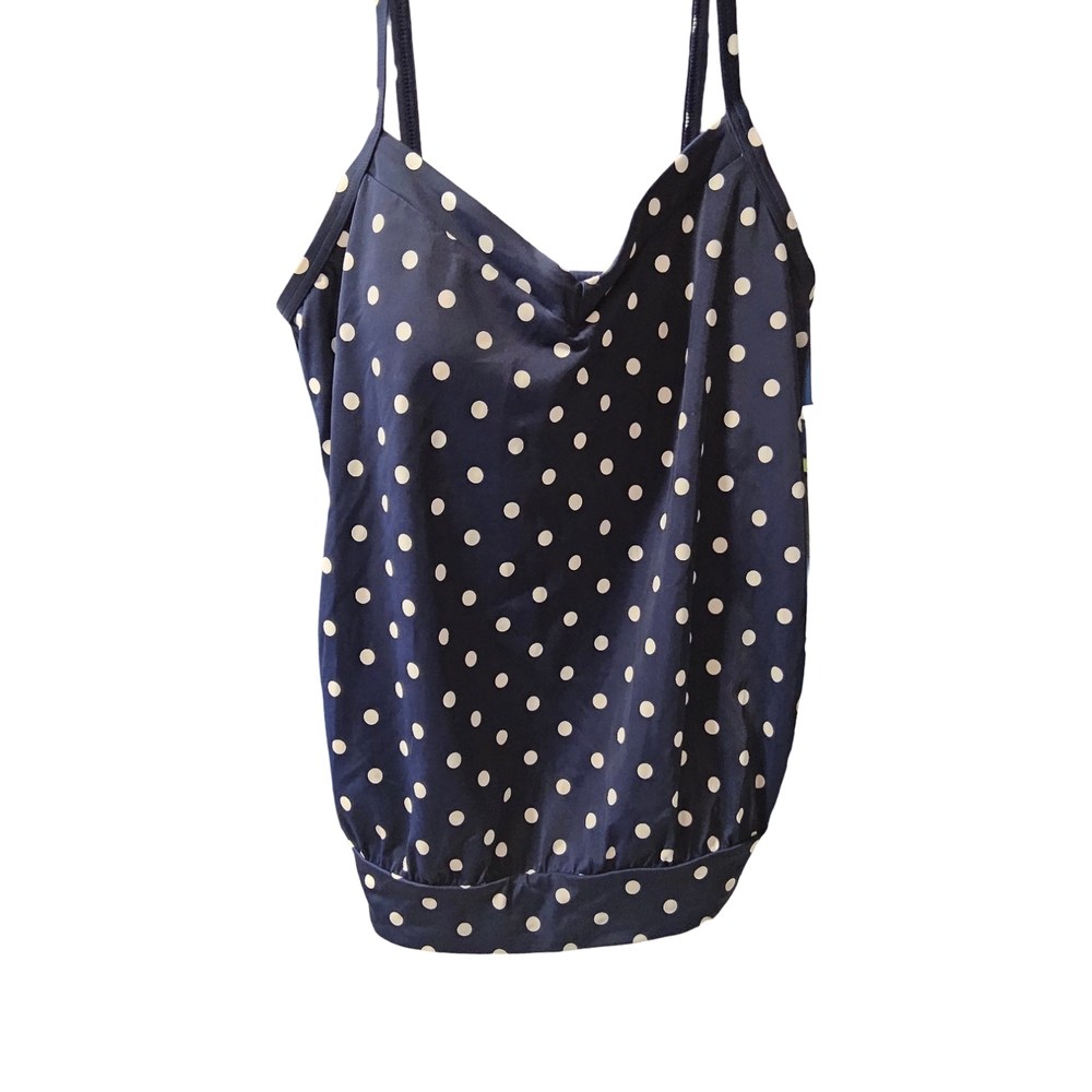 NWOT Womens size medium 10/12 Island Escape Polka Dot Swim SwimTankini
